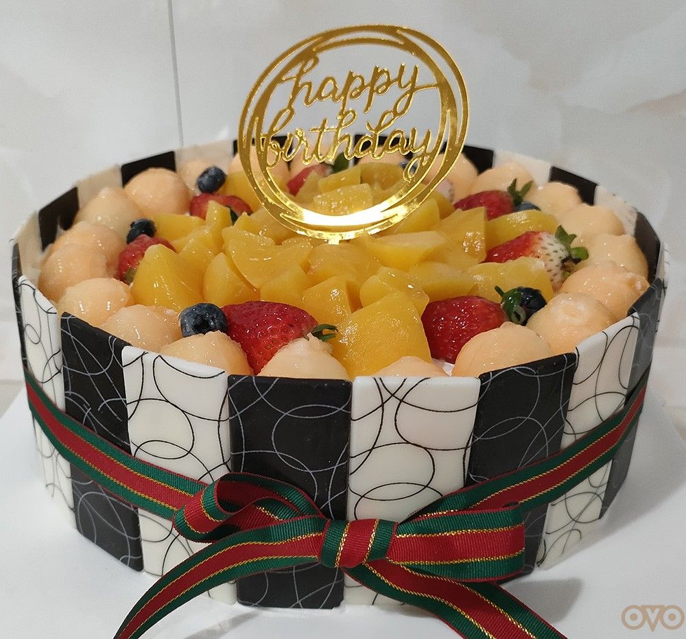 生日蛋糕 水果巧克力款 单层生日蛋糕 10英寸水果夹心  高品质蛋糕  冷水江市