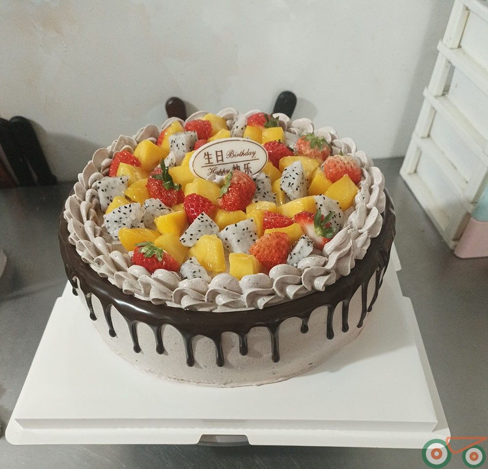 生日蛋糕 巧克力花边款 草莓 单层生日蛋糕 多水果蛋糕 高品质蛋糕